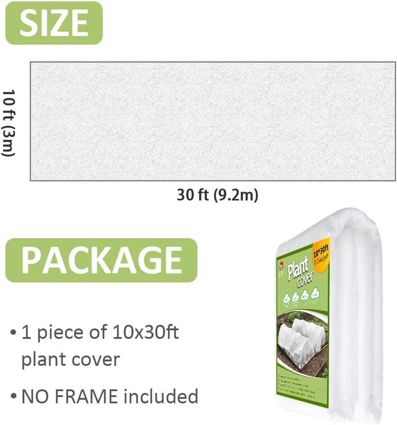 SUN PRO Plant Covers Freeze Protection,10Ft x 30Ft 1.0 oz/yd² Reusable Floating Row Cover, Freeze Protection Plant Blankets for Cold Weather (Support Hoops Not Included) - Image 4